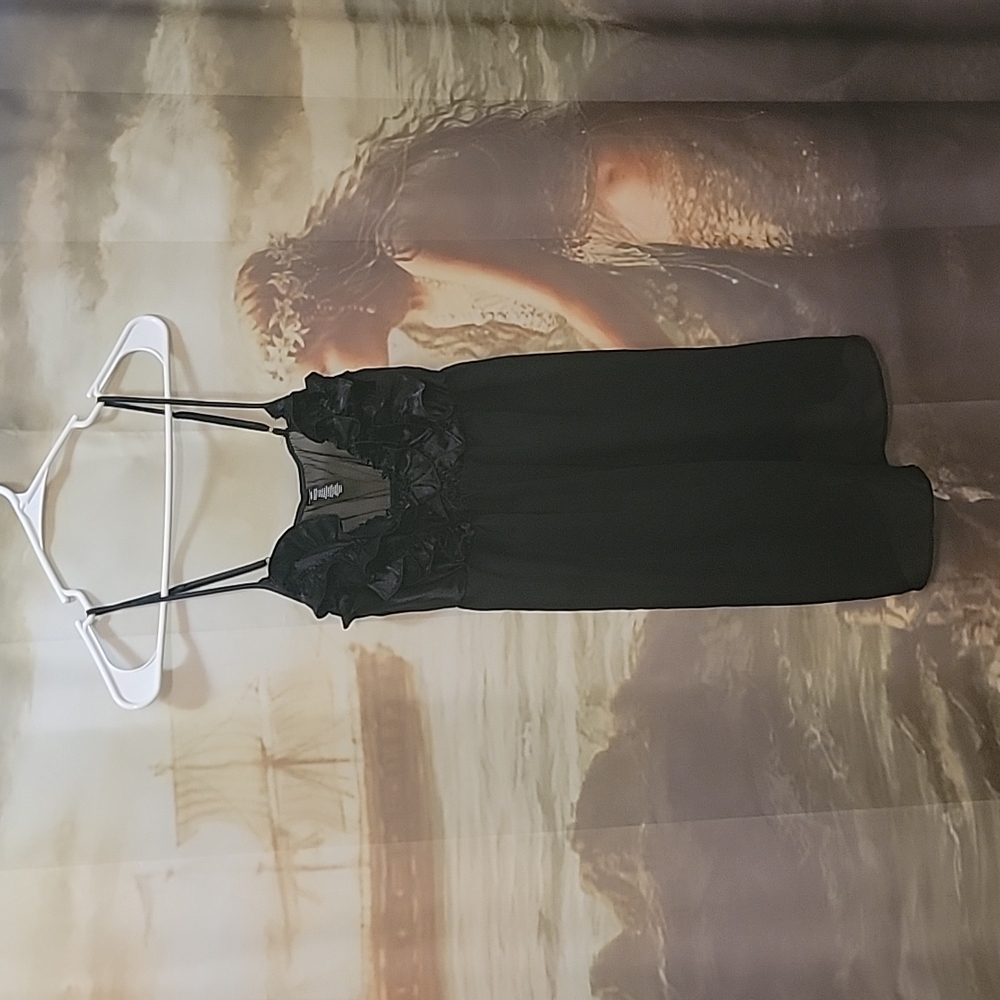 Sheer black babydoll lingerie set.